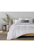 Coyuchi Rippled Stripe Organic Cotton Sham in Alpine White W/pale Gray at Nordstrom, Size Standard