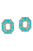 NeverNoT Grab 'n' Go Diamond Enamel Drop Earrings in Blue at Nordstrom