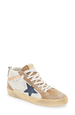 Golden Goose Mid Star Sneaker White/Tobacco/Dk Navy at Nordstrom,