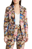 Ted Baker London Madonia Floral Blazer in Black/Brown Multi at Nordstrom, Size 0