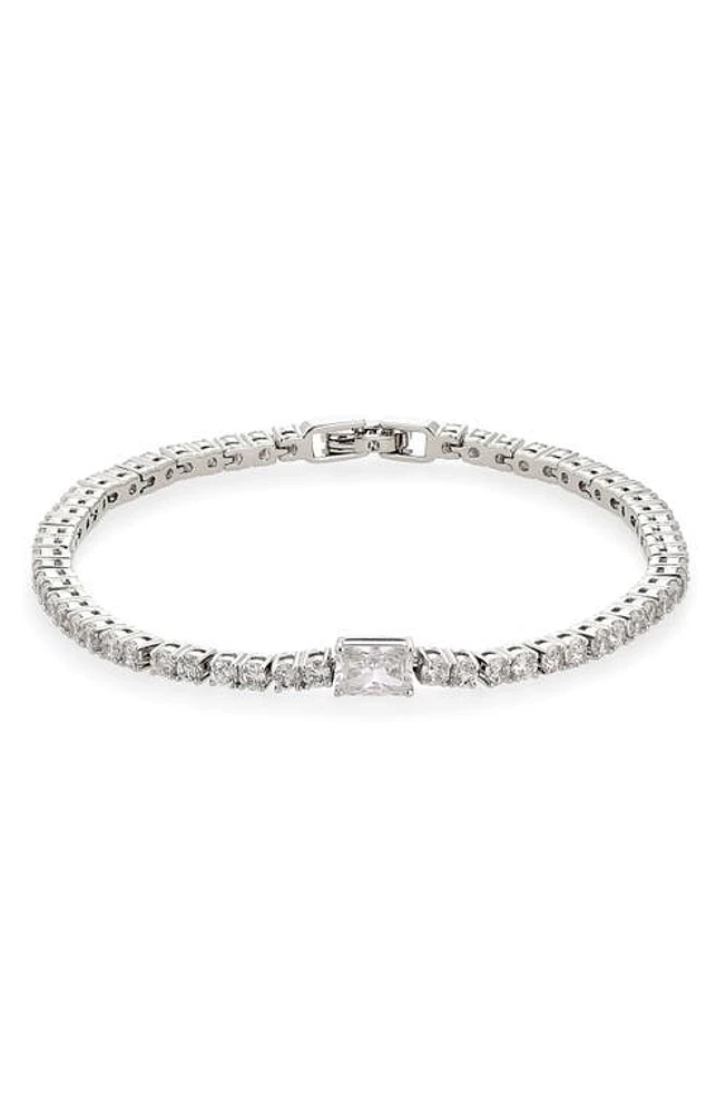 Nadri Social Lights Cubic Zirconia Bracelet in Rhodium at Nordstrom