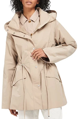 Barbour Wishaw Showerproof Hooded Rain Jacket in Beechwood/Dress Indigo at Nordstrom, Size 10 Us