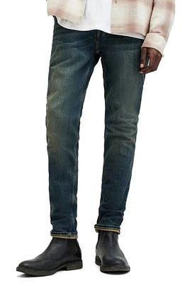 AllSaints Rex Slim Fit Jeans Tinted Indigo at Nordstrom, X