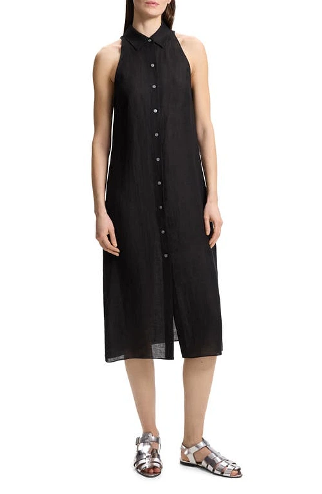 Theory Sleeveless Button-Up Midi Shirtdress at Nordstrom,