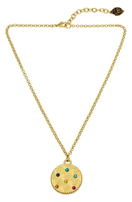 Kurt Geiger London Southbank Coin Pendant Necklace in Gold Multi at Nordstrom