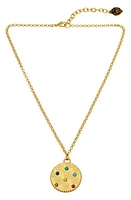 Kurt Geiger London Southbank Coin Pendant Necklace in Gold Multi at Nordstrom