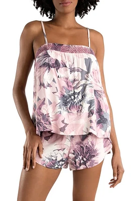 Midnight Bakery Moonlight Beach Floral Camisole Short Pajamas Mauve at Nordstrom,