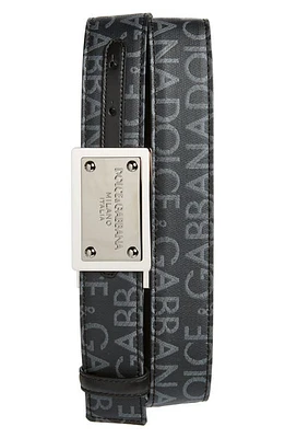 Dolce & Gabbana Logo Jacquard Coated Canvas Belt at Nordstrom, Eu