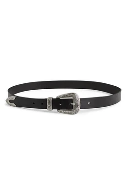 Madewell Western Leather Belt True Black at Nordstrom,