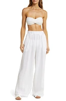 Vitamin A The Getaway High Waist Wide Leg Linen Cover-up Pants Eco at Nordstrom,