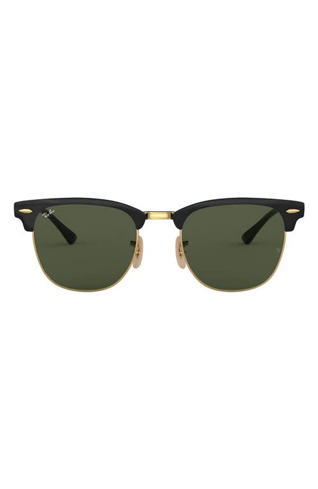 Ray-Ban Clubmaster 51mm Sunglasses in Black Gold at Nordstrom