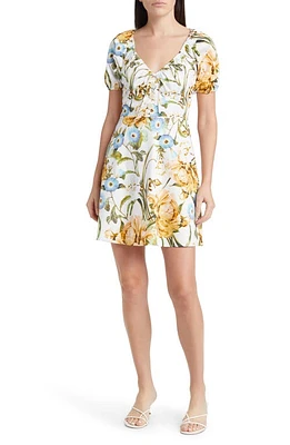 Favorite Daughter The Beloved Floral Stretch Cotton Minidress Botanical Tangle at Nordstrom,