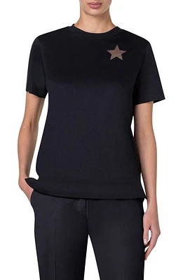 Akris Star Inset T-Shirt Black at Nordstrom,