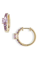 Bony Levy 14K Gold Amethyst Huggie Hoop Earrings in Yellow Gold/Amethyst at Nordstrom