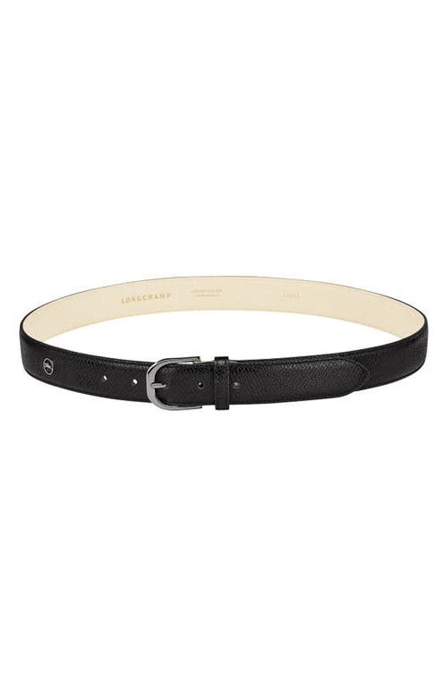 Longchamp Le Pliage Leather Belt in Black at Nordstrom