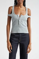 K. NGSLEY Gender Inclusive Two-Way Cold Shoulder Waffle Tank at Nordstrom,