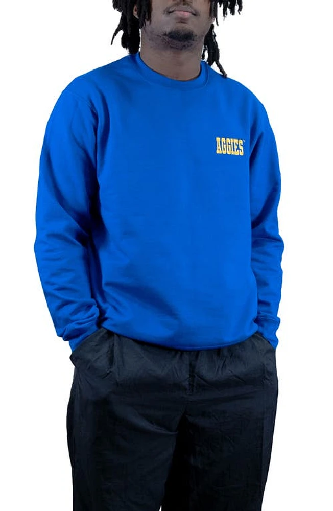 9tofive Aggies Embroidered Sweatshirt Royal at Nordstrom,