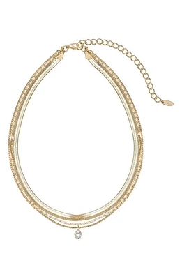 Ettika Layered Chain Pendant Necklace in Gold at Nordstrom