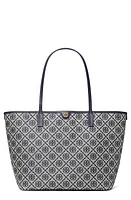 Tory Burch T-Monogram Zip Tote in Tory Navy at Nordstrom