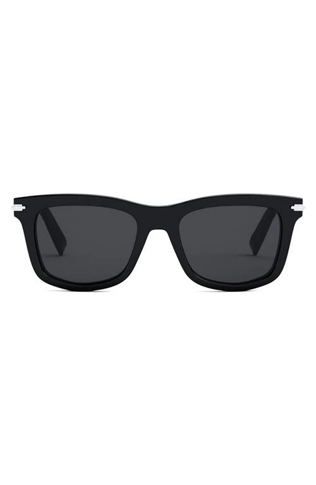 'DiorBlackSuit S11I 53mm Geometric Sunglasses in Shiny Black /Smoke at Nordstrom