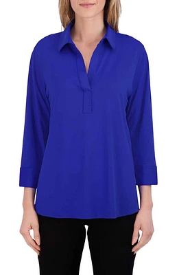 Foxcroft Sophia Jersey Popover Shirt at Nordstrom,