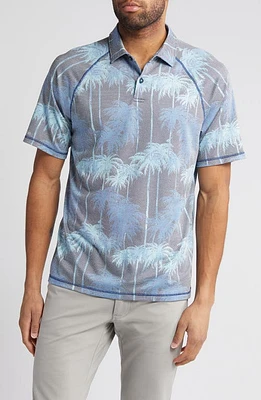 Tommy Bahama Villa Cabana Palm Tree Print Polo Island Navy at Nordstrom,