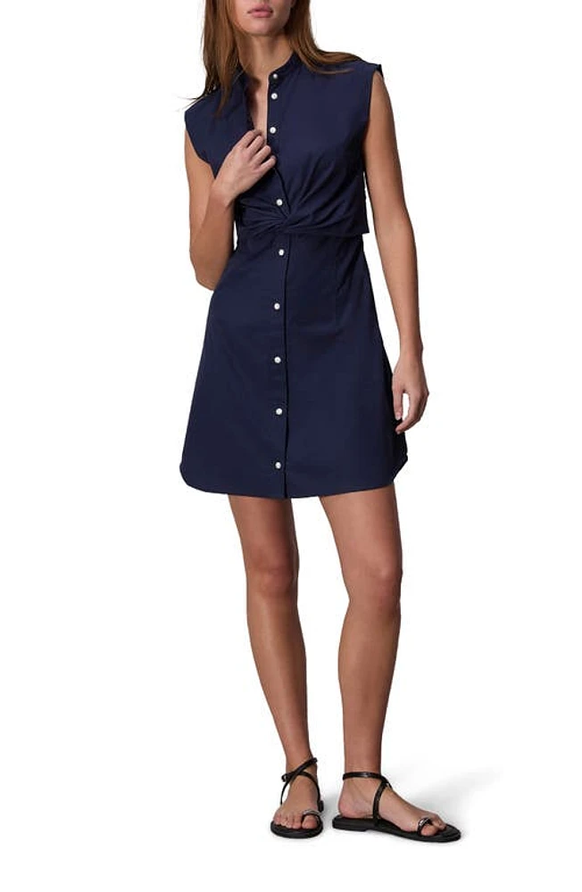 rag & bone Louisa Sleeveless Poplin Shirtdress Navy at Nordstrom,