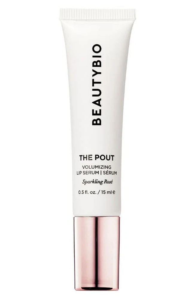 BeautyBio The Pout Sparkling Rosé Volumizing Lip Serum in Sparkling Rose at Nordstrom