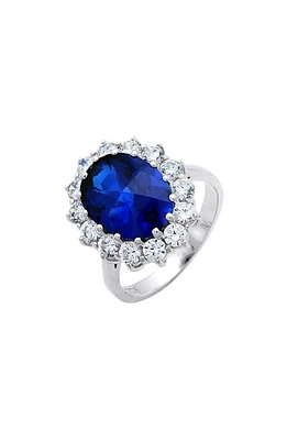 Crislu Synthetic Sapphire Halo Cocktail Ring at Nordstrom,