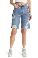 PTCL Ripped High Waist Cutoff Denim Shorts Indigo at Nordstrom,