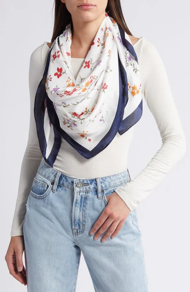 Tasha Mini Flowers Scarf in Ivory/Multi at Nordstrom