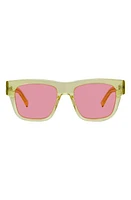 Givenchy GV Day Lector 52mm Square Sunglasses in Shiny Yellow /Violet at Nordstrom