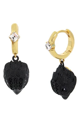 Kurt Geiger London Eagle Drop Huggie Hoop Earrings in Black at Nordstrom