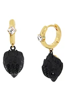 Kurt Geiger London Eagle Drop Huggie Hoop Earrings in Black at Nordstrom