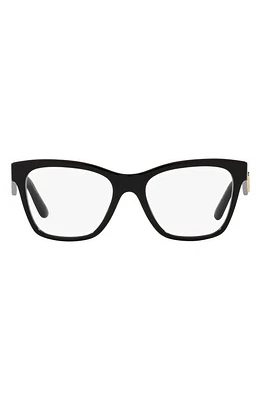 Dolce & Gabbana 53mm Square Optical Glasses in Black at Nordstrom