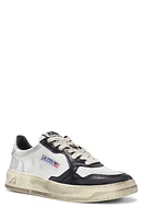 AUTRY Medalist Super Low Sneaker White/Black/Silver at Nordstrom,