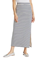 Splendid Whitney Stripe Maxi Skirt in Navy/White at Nordstrom, Size Large