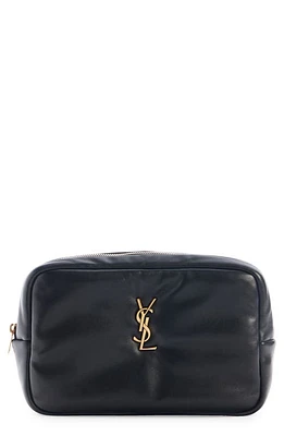 Saint Laurent Cassandre Baby Leather Pouch in Nero at Nordstrom