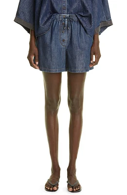 Brunello Cucinelli Monili Trim Denim Shorts at Nordstrom, Size 2 Us