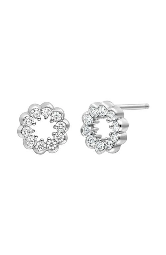 Bony Levy Liora Diamond Open Circle Stud Earrings in 18K White Gold at Nordstrom