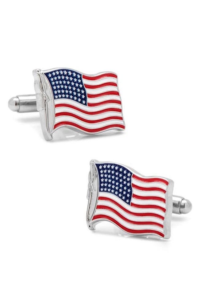 Cufflinks, Inc. Waving American Flag Cuff Links in Red at Nordstrom