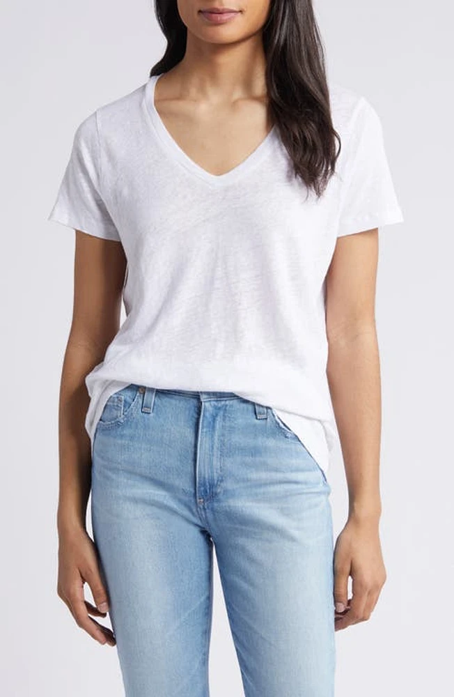 vineyard vines V-Neck Linen T-Shirt at Nordstrom,