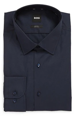 BOSS Hank Slim Fit Dress Shirt Navy at Nordstrom,