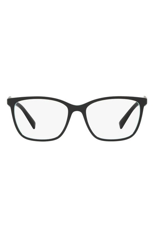 Tiffany & Co. 54mm Square Optical Glasses in Black/ at Nordstrom