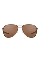 Oakley 57mm Pilot Polarized Sunglasses in Satin Toast/Prizm Tungsten at Nordstrom