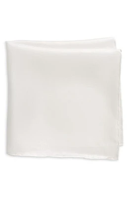 Thom Sweeney Silk Pocket Square in White at Nordstrom