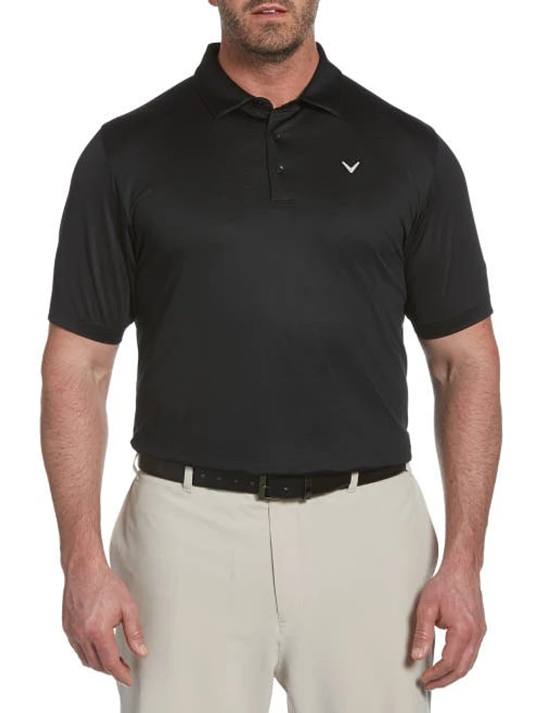 Callaway Swing Tech Solid Polo Shirt Black at Nordstrom,