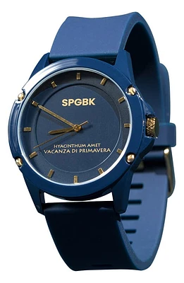 SPGBK Watches Smith Silicone Strap Watch, 44mm in Navy at Nordstrom