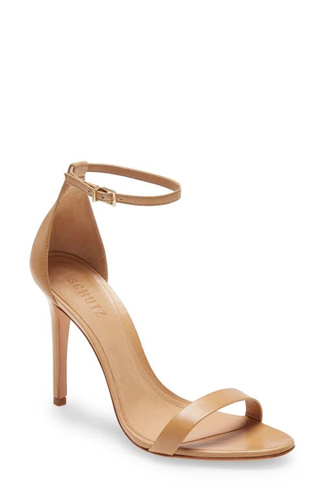 Schutz Cadey Lee Strappy Sandal Lightwood Leather at Nordstrom,