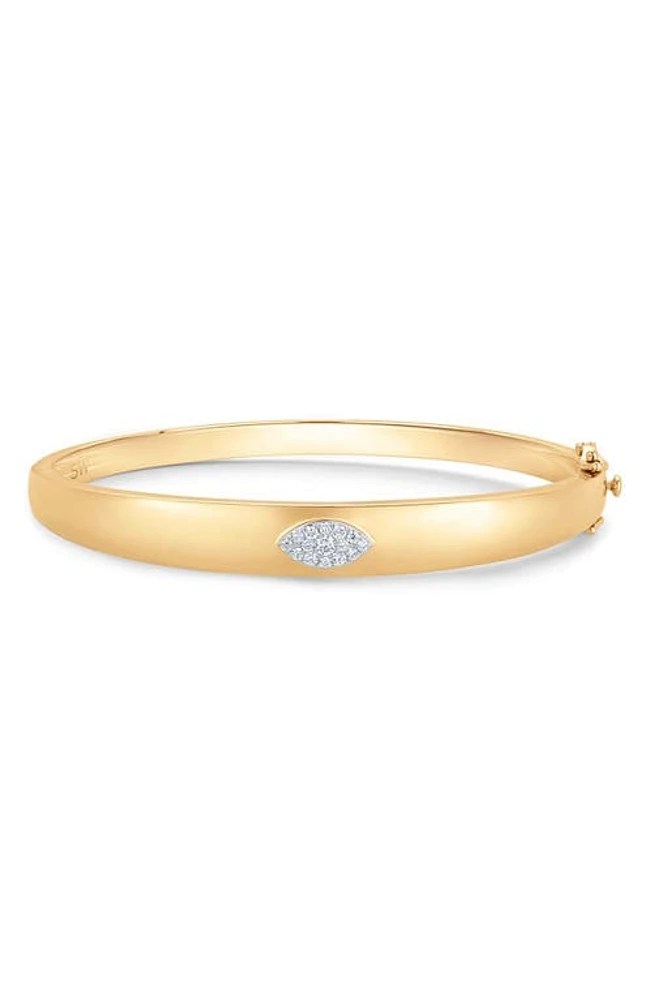 Sara Weinstock Unity Marquise Diamond Bangle in Yellow Gold at Nordstrom